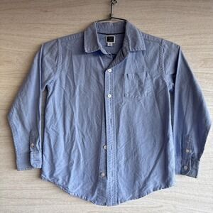 Janie And Jack Denim long sleeve Button Up Sz 6